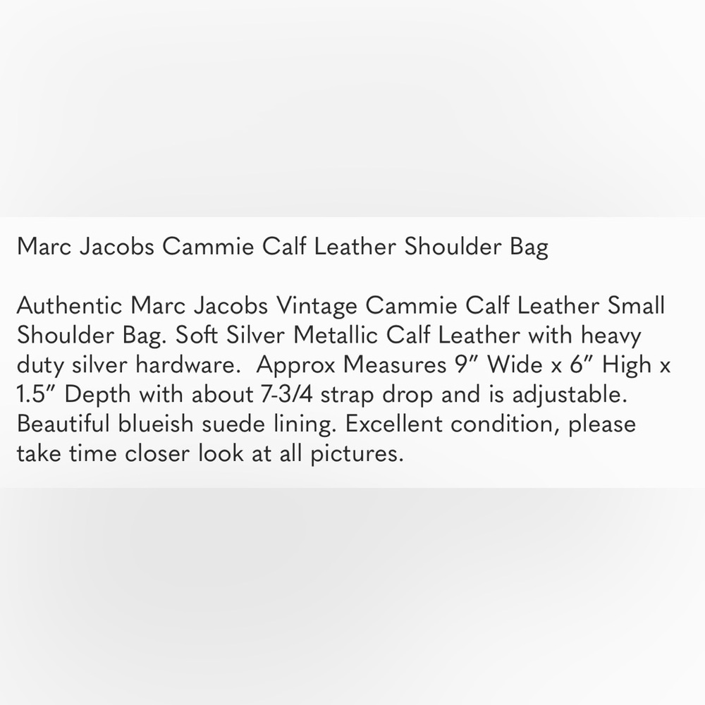Marc Jacobs Cammie Calf Leather Shoulder Bag - Picture 11 of 11